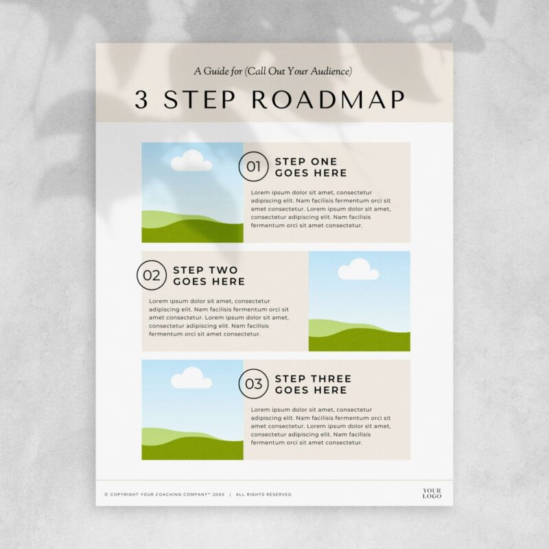 3 Step Road Map Template