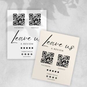 Please leave a review sign