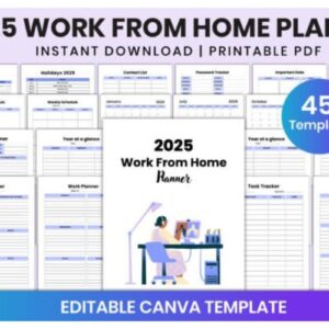 Work from Home Planner for Canva